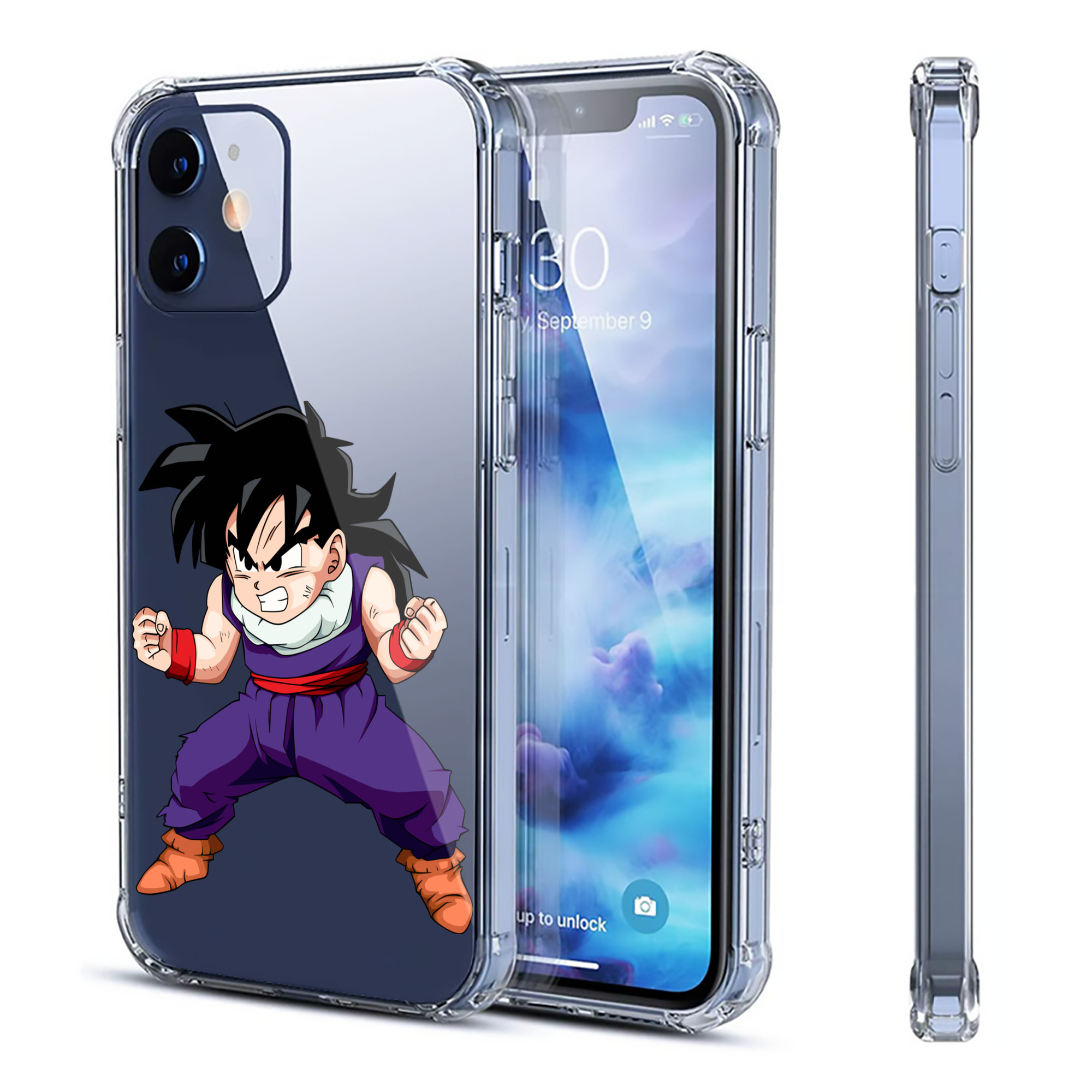 （画像用） ドラゴンボール 孫 悟飯（そんごはん）DRAGON BALL Son Gohan 【iPhone 12シリーズ対応】透明スマホケース（クリアソフトケース）
